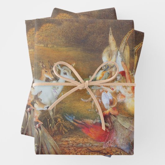 Feuille De Papier Cadeau Forêt enchantée par l'artiste John Anster Fitzgera (En situation)