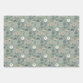 Feuille De Papier Cadeau Forêt Florale (Devant)