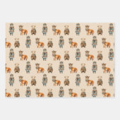 Feuille De Papier Cadeau Forêt forestière Hiver neutre (Devant)