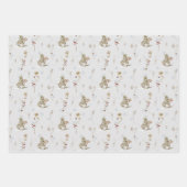 Feuille De Papier Cadeau Forêt forestière hiver | Noël (Devant 3)