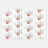 Feuille De Papier Cadeau Forêt Foxy Winter (Devant)