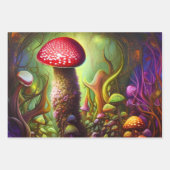 Feuille De Papier Cadeau Forêt mystique psychédélique colorée (Devant 2)
