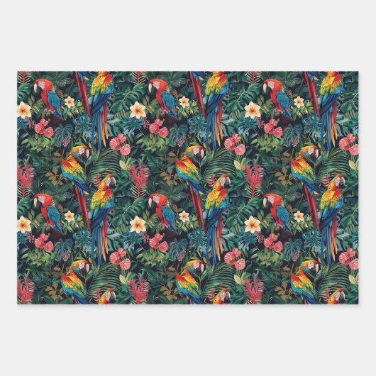 Feuille De Papier Cadeau Forêt tropicale (Devant)