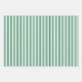 Feuille De Papier Cadeau Forêt vert et beige cinq bandes motif (Devant 3)
