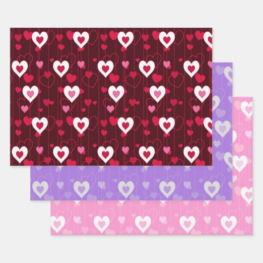 Feuille De Papier Cadeau Forever Love Hearts Collection (Lot)