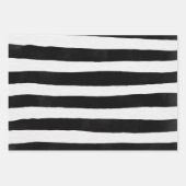 Feuille De Papier Cadeau Forme blanche en gribouillis noir délavé (Devant 3)