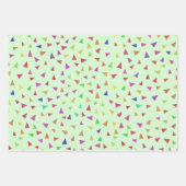 Feuille De Papier Cadeau Forme géométrique triangulaire (Devant)