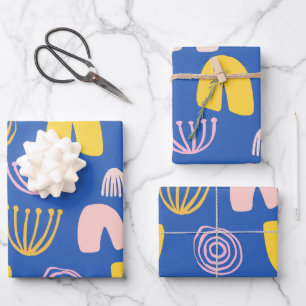 Feuille De Papier Cadeau Formes Abstraites colorées Conception de collage e