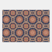 Feuille De Papier Cadeau Formes de fleurs et d'étoiles Motif de design déco (Devant)