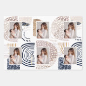 Feuille De Papier Cadeau Formes de sauce et points d'or Faux (Devant 3)