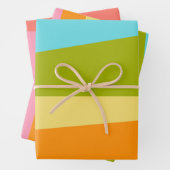 Feuille De Papier Cadeau Formes géométriques Abstraites lumineuses | Arc en (En situation)