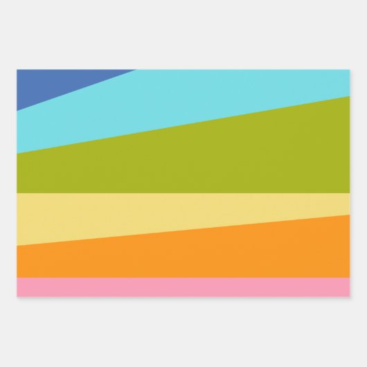 Feuille De Papier Cadeau Formes géométriques Abstraites lumineuses | Arc en (Devant)