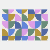 Feuille De Papier Cadeau Formes géométriques modernes et colorées Motif Ble (Devant 3)