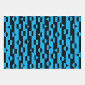 Feuille De Papier Cadeau Formes géométriques Motif noir et blanc (Devant 2)