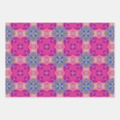 Feuille De Papier Cadeau Formes géométriques roses élégantes. Abstrait (Devant)