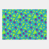 Feuille De Papier Cadeau Formes Lumineuses Et Vivides (Devant 3)