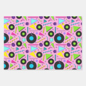 Feuille De Papier Cadeau Formes Lumineuses Et Vivides (Devant 2)