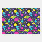 Feuille De Papier Cadeau Formes Lumineuses Et Vivides (Devant)