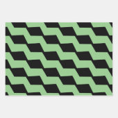 Feuille De Papier Cadeau Formes noires blanches noires de Noël (Devant 3)