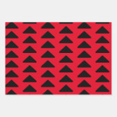 Feuille De Papier Cadeau Formes noires blanches noires de Noël (Devant 2)