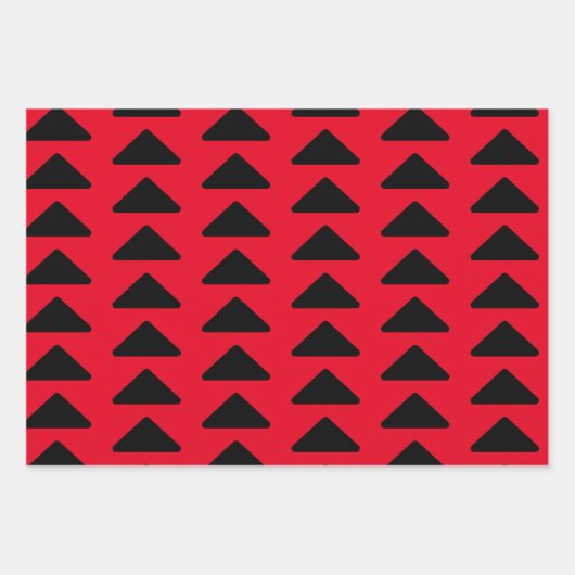 Feuille De Papier Cadeau Formes noires blanches noires de Noël (Devant 2)