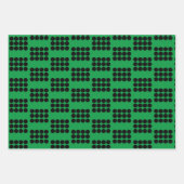 Feuille De Papier Cadeau Formes noires blanches noires de Noël (Devant)