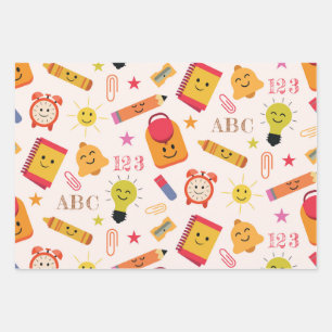 Feuille De Papier Cadeau Fournitures scolaires Kawaii Cute Funny