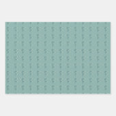 Feuille De Papier Cadeau Fox et baies en turquoise (Devant 3)