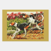 Feuille De Papier Cadeau Foxhounds - peinture (Devant)