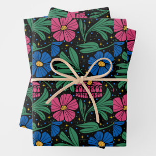 Feuille De Papier Cadeau Foxtrot Delta Tango Flower Boho