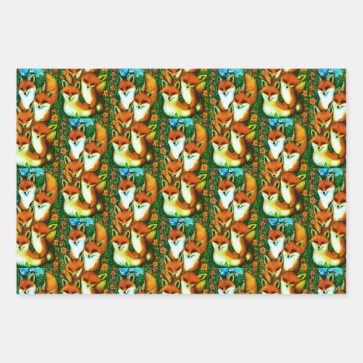 Feuille De Papier Cadeau Foxy (Devant 2)