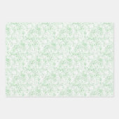 Feuille De Papier Cadeau Foyer vert de Noël texture saturée (Devant 3)