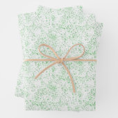 Feuille De Papier Cadeau Foyer vert de Noël texture saturée (En situation)