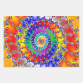 Feuille De Papier Cadeau Fractale psychédélique (Devant)