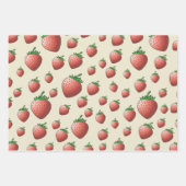 Feuille De Papier Cadeau Fraise (Devant 3)