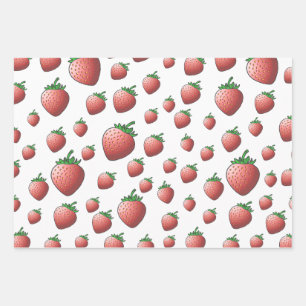 Feuille De Papier Cadeau Fraise
