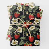 Feuille De Papier Cadeau Fraise (En situation)