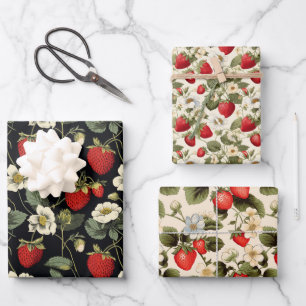 Feuille De Papier Cadeau Fraise