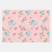 Feuille De Papier Cadeau Fraise Anniversaire Berry premier rose (Devant)