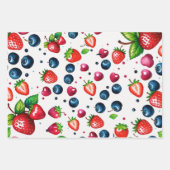 Feuille De Papier Cadeau Fraise Berry fête d'anniversaire Berry Sweet (Devant)