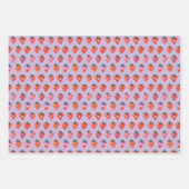 Feuille De Papier Cadeau Fraise blanche-Kiwi-Plum illustrée (Devant 2)