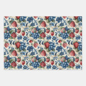 Feuille De Papier Cadeau Fraise bleuté comestible couleur (Devant)