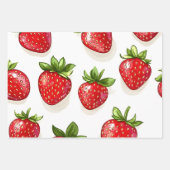 Feuille De Papier Cadeau Fraise douce d'été (Devant 2)