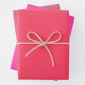 Feuille De Papier Cadeau Fraise Fuchsia Blush rose 3 Tons (En situation)
