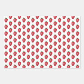 Feuille De Papier Cadeau Fraises aquarelle peintes à la main (Devant)