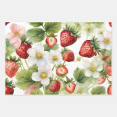 Feuille De Papier Cadeau Fraises et fraises (Devant 2)