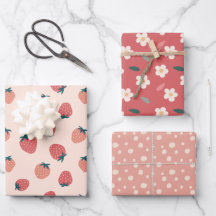 Fraises, fleurs et thème Motif Abstrait