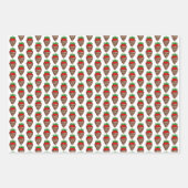 Feuille De Papier Cadeau Fraises recouvertes de chocolat (Devant 3)