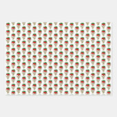 Feuille De Papier Cadeau Fraises recouvertes de chocolat (Devant 2)