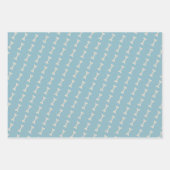 Feuille De Papier Cadeau Français Bulldog Français Motif de Noël (Devant 3)